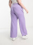 Yours tailored wide leg trousers in purple