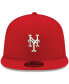 ფოტო #3 პროდუქტის Men's Red New York Mets Logo White 59FIFTY Fitted Hat