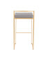 Фото #3 товара Барный стул золотой LumiSource Fuji, комплект из 2 шт.