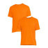 Фото #1 товара Athletic Works Tee Shirt Men XL Blaze Orange Polyester Crew Neck Pullover 2-Pack