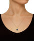 Фото #2 товара Macy's sapphire (1-1/2 Ct. t.w.) and Diamond (1/10 Ct. t.w.) Pendant Necklace