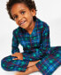 ფოტო #3 პროდუქტის Matching Toddler, Little & Big Kids Plaid Notched Pajamas Set, Created for Macy's