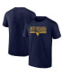 Фото #1 товара Men's Navy West Virginia Mountaineers Big and Tall Team T-shirt