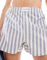 Calvin klein boxer shorts in light blue stripe Hellblau gestreift, L - W36-39 - фото #3