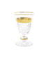 Фото #1 товара Short Stem Glasses with Gold-Tone Crystal Detail, Set of 6