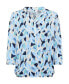 Фото #3 товара Women's Cotton Blend 3/4 Sleeve Geo Print Tunic T-Shirt containing TENCEL[TM] Modal