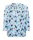 ფოტო #3 პროდუქტის Women's Cotton Blend 3/4 Sleeve Geo Print Tunic T-Shirt