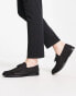 River Island wide fit woven tassle loafer in black