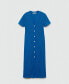 ფოტო #4 პროდუქტის Women's Button Crochet Dress