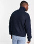 River Island knitted funnel neck jumper in navy