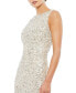 Women's Embellished High Neck Sheath Dress