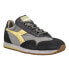 Diadora Equipe H Dirty Stone Wash Evo Lace Up Mens Black, Grey Sneakers Casual