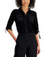 Фото #1 товара Women's Convertible-Sleeve Utility Shirt