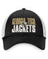 Men's Black, White Georgia Tech Yellow Jackets Stockpile Trucker Snapback Hat