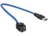 Delock 86375 - 0.5 m - USB A - USB A - USB 3.2 Gen 1 (3.1 Gen 1) - Male/Female - Blue