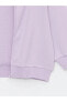 LCW baby Kapüşonlu Uzun Kollu Kız Bebek Fermuarlı Sweatshirt