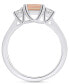 ფოტო #3 პროდუქტის Morganite and Diamond Ring (1-3/8 ct.t.w and 1/4 ct.t.w) 14K White Gold