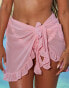 Фото #2 товара Moda Minx X Sophie Piper chiffon ruffle sarong in baby pink