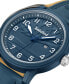 ფოტო #4 პროდუქტის Men's Quartz Driscoll Dark Blue Genuine Leather Watch 46mm