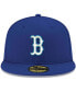ფოტო #3 პროდუქტის Men's Royal Boston Red Sox Logo White 59FIFTY Fitted Hat