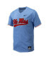 Men's Ole Miss Rebels Replica Full-Button Baseball Jersey Голубой, L - фото #3