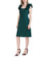 Women's Ruffled-Shoulder Sleeveless Dress