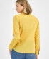 ფოტო #2 პროდუქტის Women's Stamp-Leaf Roll-Tab Shirt