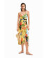 Фото #1 товара Women's Tropical Wrap Midi Dress