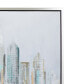 Фото #3 товара Canvas Buildings City Framed Wall Art with Silver-Tone Frame, 48" x 2" x 36"