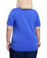 Фото #2 товара Plus Size Short Sleeve Quarter Zip Top