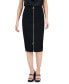 ფოტო #1 პროდუქტის Women's Ponte Zip-Front Pencil Skirt, Created for Macy's