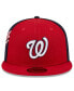 Фото #4 товара Men's Red/Navy Washington Nationals Gameday Sideswipe 59Fifty Fitted Hat