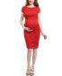 Maternity Lace Midi Dress