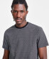 Men's Short Sleeve Crewneck Geometric Print T-Shirt, Created for Macy's