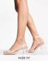 Фото #1 товара Truffle Collection Wide Fit clear heeled sandals in beige