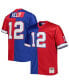 Фото #1 товара Men's Jim Kelly Royal and Red Buffalo Bills Big and Tall Split Legacy Retired Player Replica Jersey