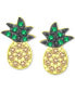 ფოტო #3 პროდუქტის Cubic Zirconia Pineapple Stud Earrings in 18k Gold-Plated Sterling Silver, Created for Macy's