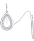 ფოტო #1 პროდუქტის Diamond 5/8 ct. t.w. Teardrop Hanging Earrings in Sterling Silver