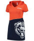 Фото #2 товара Women's Orange, Navy Chicago Bears Hooded Mini Dress