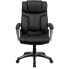 Фото #3 товара High Back Folding Black Leather Executive Swivel Chair With Arms