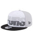ფოტო #4 პროდუქტის Men's White/Black San Antonio Spurs Throwback Gradient Tech Font 9Fifty Snapback Hat