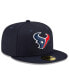 Фото #3 товара Men's Navy Houston Texans Basic 59FIFTY Fitted Hat