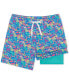 Фото #6 товара Men's The Tropical Bunches Quick-Dry 5-1/2" Swim Trunks with Boxer-Brief Liner