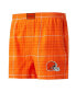 ფოტო #1 პროდუქტის Men's Orange, White Cleveland Browns Concord Flannel Boxers