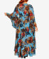 ფოტო #2 პროდუქტის Plus Size Floral Twist Maxi Dress