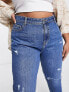 Фото #3 товара Yours ripped mom jean in mid blue