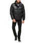 Men's Faux Leather Classic Puffer Jacket