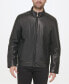 Men's Faux-Leather Motto Jacket