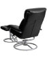 Contemporary Multi-Position Recliner & Ottoman With Metal Base