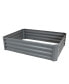 Powder-Coated Steel Rectangle Raised Garden Bed - Gray - 47 in